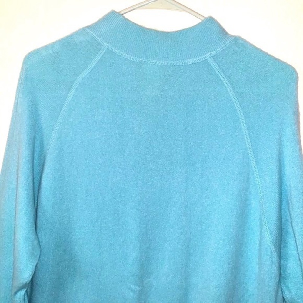 VINTAGE J. JILL 100% CASHMERE MOCK NECK TUNIC SWEATER SIZE LARGE TALL - Picture 8 of 15
